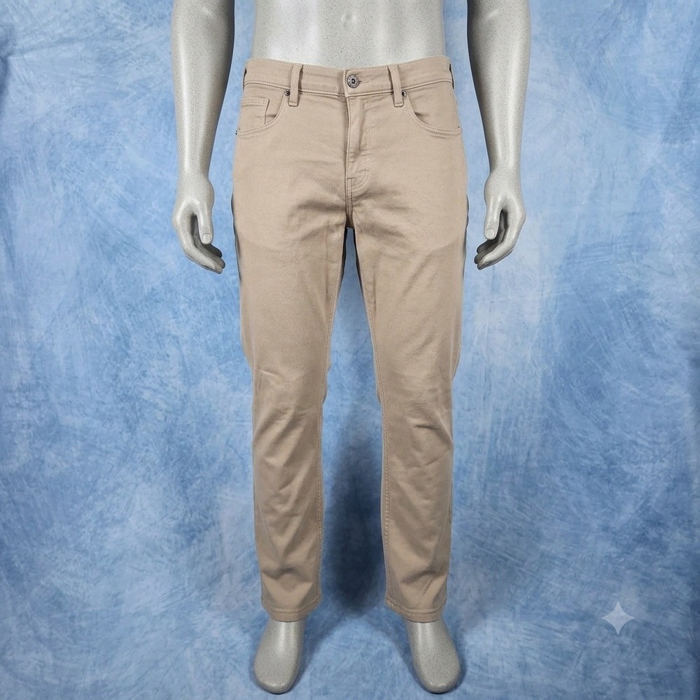 PAIGE Federal Slim Straight Leg Pants Mens 34 Tan Khaki Transcend Stretch Chino
